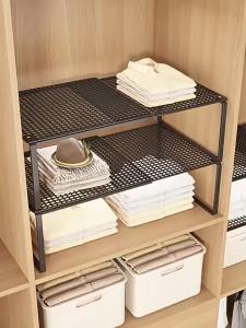 New Heavy Duty Height Adjustable Closet Shelf Organizer Expandable Retractable Storage Rack Space Saving Cabinet Pantry Shelf