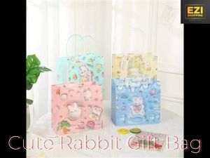 [1Pcs] 3D Cute Rabbit Style Gift Bag Handbag Birthday Gift PP Bag Party Gift Accessories Cute Rabbit