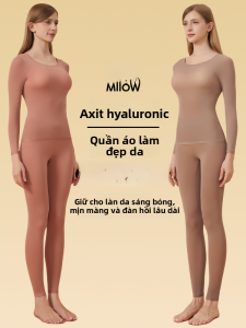 MiiOW | Quần lót lót sừng dê Hyaluronic Acid cho nữ mùa thu 2025 Quần áo giữ nhiệt vô hình không để lại dấu vết Chất liệu nylon Dây chuyền màu trơn