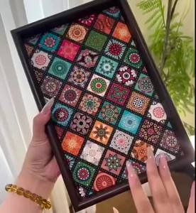 Khay Gỗ Phong Cách Boho Thủ Công Trang Trí Dùng Để Đựng Đồ Đặt Trên Bàn Cà Phê Phòng Khách Phòng Ngủ Nhà Bếp Đồ Trang Trí Nhà Cửa