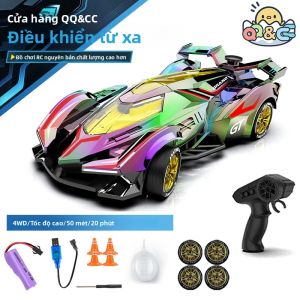 Xe Đua RC 2.4G Với Đèn Rực Rỡ Xe Điều Khiển Từ Xa 4 Bánh Dẫn Động Đồ Chơi Xe Tốc Độ Cao Dành Cho Bé Trai Quà Tặng Sinh Nhật