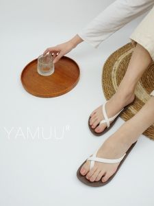 YAMUU รองเท้าแตะสวมใส่ในบ้านสำหรับผู้หญิง รองเท้าแตะชายหาดกันลื่นกันน้ำแบบสวมสบายสำหรับใส่กลางแจ้งในฤดูร้อน รองเท้าแตะแบบสวมสบาย