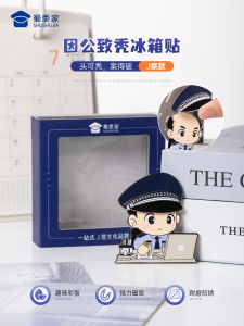 Strong Magnetic Police Officer Cartoon Image Fridge Magnet Creative Decorations for Refrigerator Quality Police Themed Souvenir