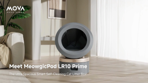 【2 Years Warranty】MOVA LR10 Prime Smart Pet Cat Litter Box | 110L Open Large Space | 15 days Scoop Free | AI Health Tracking