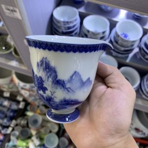 Hand-Painted Jingdezhen Ceramic Blue And White Tea Set Single Serving Gongfu Tea Cup Traditional Chinese Style Home Use