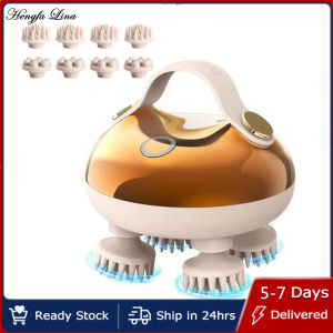 Hengfa Lina Electric Head Massage Instrument Red Light Therapy Kneading Hair Growth Scalp Massager Anti Stress Head Hair Massage Claws Cat