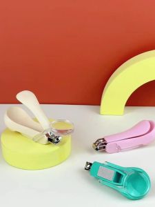 Dụng Cụ Cắt Móng Tay Cho Trẻ Sơ Sinh Có Kính Lúp 2X Dụng Cụ Cắt Móng Tay Cho Trẻ Em Từ 0-6m Đến 4-6 Tuổi Màu xanh/Hồng/Vàng ABS/Thép Carbon