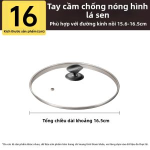 DEMING | Nắp Nồi Kính Cường Lực Chịu Nhiệt Cao 32cm