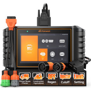 FOXWELL HD500 Heavy Duty Truck Scanner with DPF Regen/Injector Cutoff/Limit Setting Full System Diesel Scanner Diagnostic Scan Tool for Hino、Isuzu、Cummins、Fuso、Mitsubishi、Benz、KOMATSU