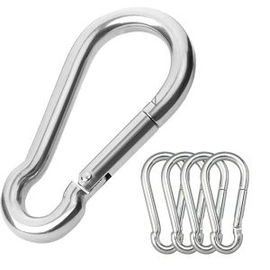 304 Stainless Steel Spring Snap Hook - Key Ring Buckle outdoor 300 Lbs Heavy Duty safety hook hoist buckle chain buckle pet rop