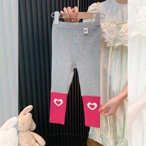 Stylish Mid-Length Childrens T-Shirt Set for Girls Autumn Fashionable Baby Clothes Cotton Blend Long Sleeve round Neck Top