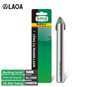 LAOA 3-16mm Lỗ Mở Tam Giác Mũi Carbide Gốm Sứ Thủy Tinh Mũi Khoan Cho Hộ Gia Đình Ống Nước Nề Khoan