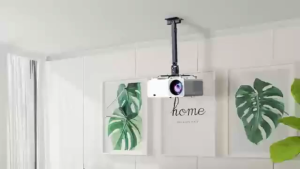 Universal Metal 3 in 1 Ceiling/Wall/Flush Projector Bracket Scalable Projector Installation Bracket White/Black