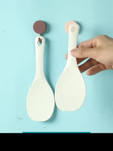 2pcs set non-slip flat rice scoopscooperpaddle meal spoonrice spoondotted white plastickitchen toolskitchen accessoriesBINLU