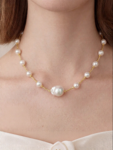 YISHU | Luxury Baroque Style Irregular Pearl Necklace