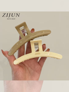 Simple Creamy Letter Hair Claw French Acetate Female Shark Style Hair Accessory Hairpin Updo Hair Styling Hair Ornament