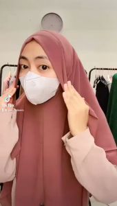 TOF Hijab Kerudung Syari Instan Terbaru Ceruty 2 Layer Jilbab Syari Safwah