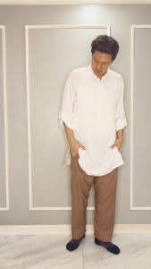 กางเกงขายาวชาย กางเกงใส่ในโต๊ป ทรงปากี สินค้านำเข้าต่างประเทศ เนื้อผ้าเกรดดี AE18วาริสมุสลิม