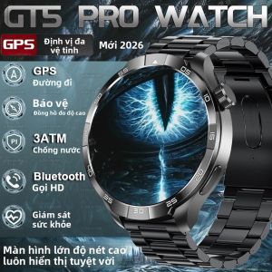 Đồng Hồ Thông Minh Thể Thao GPS GT5 Pro Màn Hình AMOLED HD 1.85 Inch NFC Chống Nước IP68 Gọi Bluetooth Theo Dõi Sức Khỏe Dành Cho Nam Và Nữ
