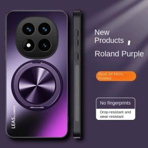Fashion in-vehicle Magnetic Stand Hard Phone Cases For Xiaomi Redmi Note 14 13 Pro Plus 4G 5G Shockproof Matte Protective Cover