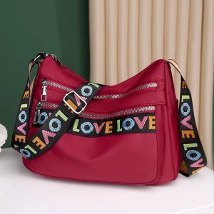 Womens Crossbody Bag Waterproof Nylon Oxford Shoulder Messenger Bags Casual Large Capacity Handbag Ladies Travel Shopping Tote