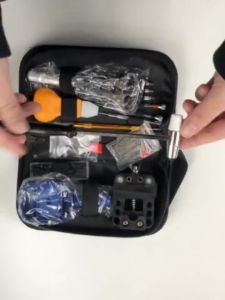 147 miếng. Bộ dụng cụ sửa chữa đồng hồ Bộ dụng cụ dải mùa xuân chuyên nghiệp Pin kết nối cho dây đeo