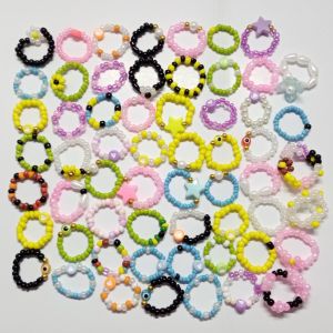 Cincin Manik Lucu Polos/Bunga/Inisial/Custom beads ring