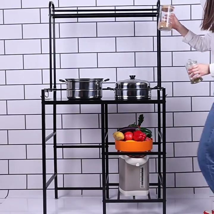 Gas Stove Stand Rack Cabinet Kitchen Stand Organizer with LPG roller ...