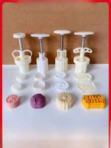 Chinese Style Flower Shaped Bean Paste Mooncake DIY Baking Mold Kitchen Tool for Home Use ABS Material for General Public