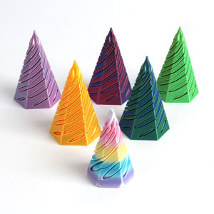 3D Printed Stress Relief Toy Cone Pyramid Spiral Fun Toy Handmade Decorative Item Cross-Border Popular Internet Toy