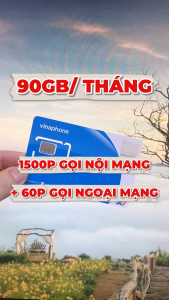 ( MIỄN PHÍ 1 THÁNG ) Sim 5G Vinaphone FCLUB Data Khủng 90GB/Tháng Kèm 1500 Phút Gọi Nội Mạng 60 PHút Ngoại Mạng - Phí Gia Hạn 79k/tháng . FREESHIP - CHƯA KÍCH HOẠT.