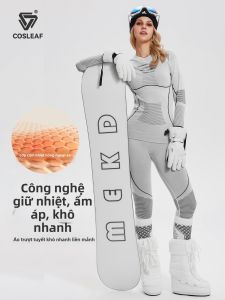 COSLEAF | Áo Khoác Thể Thao Nhanh Khô Ấm Áp cho Nữ Đồ Đi Ngoài và Thể Dục