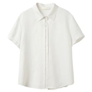 CHUMIAN | French Lapel Linen Loose Shirt