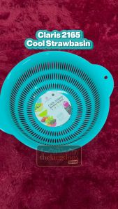 Claris 2165 Cool Strawbasin Small 2L Baskom Wadah Saringan Cuci - Kualitas Plastik Aman BPA Free (Green/Pink/Tosca)