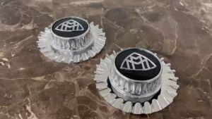 Logo chụp mâm ốp lazang bánh xe ô tô Maybach BC-TY chất liệu hợp kim nhôm và nhựa ABS cao cấp