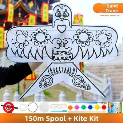 XIAOYAOJIN | Childrens Cartoon DIY Colorable Bamboo Kite Kit