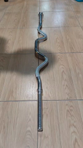 แกนบาร์เบลแบบหยักมาก EZ-Bar แบบเกลียว ขนาด 1 นิ้ว  ยาว 120 ซม พร้อมส่งในไทย