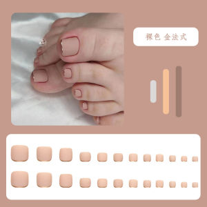 Toe Wear Nail White Classic French Gentle Cute White Toe Nail Finished Nail Beauty Patch Long Lasting Waterproof