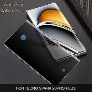 tempered glass spy full cover UV spark 20 pro plus anti intip bahan kaca