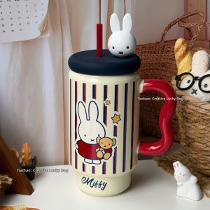 Cute Miffy Design Aesthetic Mug for Girls Birthday Gift