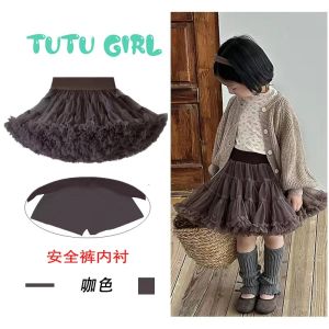 Princess Style Tulle Skirt for Girls Birthday Cake Shape Puffy Skirts Baby First Year Anniversary Party Spring Autumn New Arrival