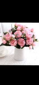 Bình Hoa Lụa Cao Cấp Bình Hoa Mẫu Đơn Cắm Sẵn Trang Trí Để Bàn Nhà Cửa Phòng Khách Bàn Ăn DC-413