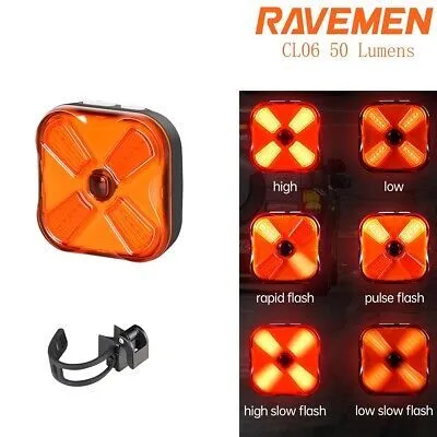 ravemen CL06 Rear light for Bicycle auto brake light included and saddle mount Singapore Local Inventory