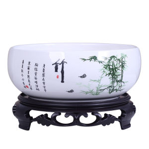 Large Size Ceramic Flower Pot for Chinese Money Plant And Water Lily Green Ivy No Hole Design Special for Hydroponics Gardening