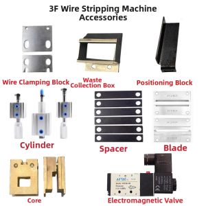 Pneumatic Wire Stripper Parts Positioning Core Pad Blade Clamp Solenoid Valve