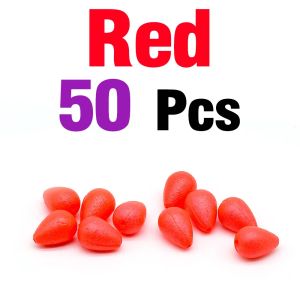 Topranc 50Pcs Floating Beads Eye-catching Beans Floating Beads Collision Ultra-light Foam EVA Fishing Accessories