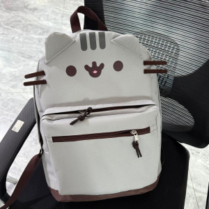 clu New Japanese Style Cute Backpack Canvas Cartoon Cat Versatile Student Soft Girl School Bag for Women ulc