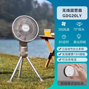 Midea Electric Fan Light Sound Home Desktop Vertical Air Circulation Fan Outdoor Wireless Shaking Shaking Genuine Floor Fan
