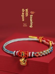 Red String Bracelet for Dragon Year Men Women Woven Lucky Rope Astral Sign Original Design Fashion Jewelry Accessory