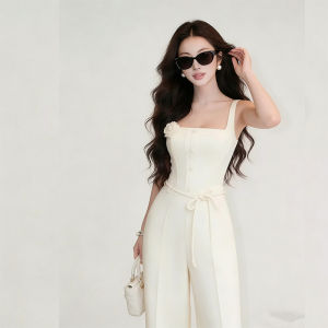 Floral Decorative Jumpsuit High Fashion Elegance